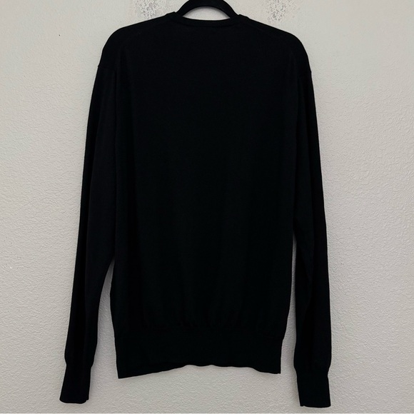 Peter Millar Merino Wool Silk Blend V-Neck Pullover Sweater Black Size XL - Picture 9 of 15